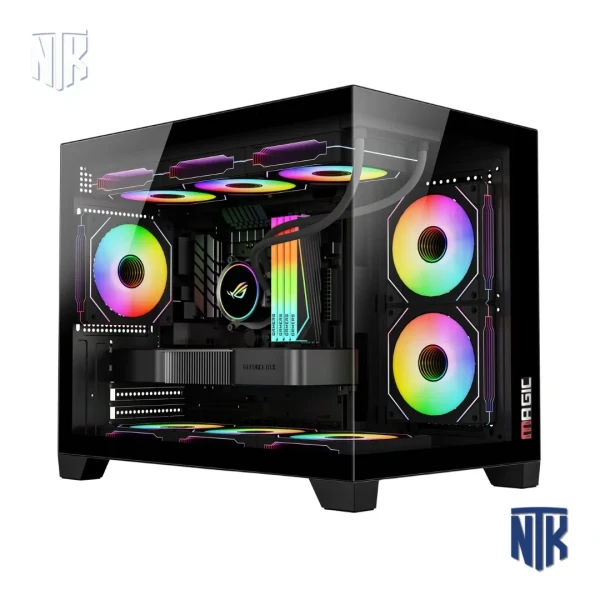 Vỏ case Magic GM-06 Black | Full M-ATX | Kính cường lực | Hỗ trợ AIO 360mm