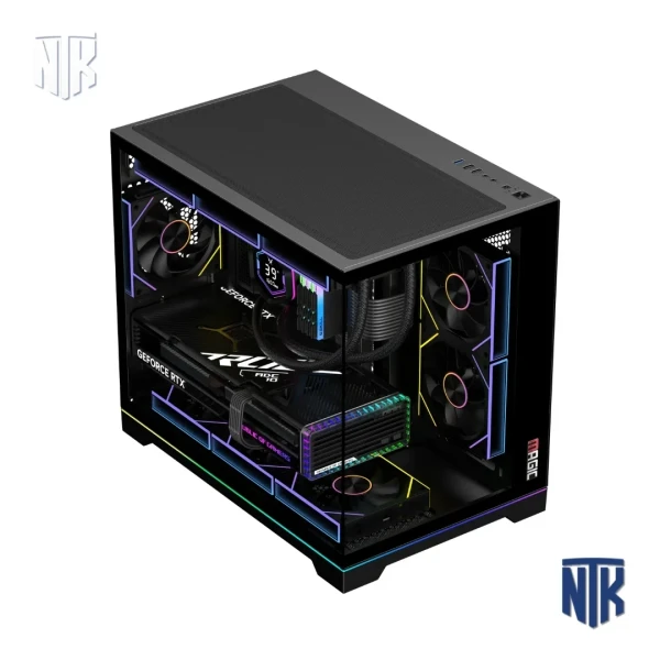 Vỏ Case Magic GM-06L Pro Black | Full M-ATX | LED RGB/ARGB | Tản nhiệt nước AIO 360mm Top | Kính cường lực