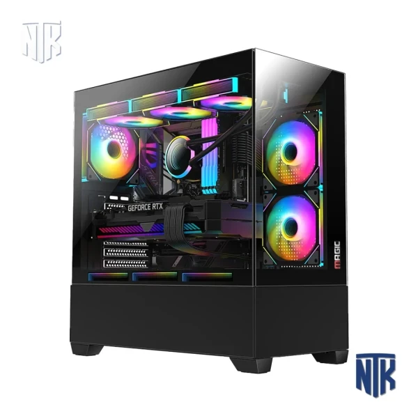 Vỏ case Magic GA-01 Black | E-ATX | Kính cường lực | Hỗ trợ VGA 415mm | Tản CPU 165mm