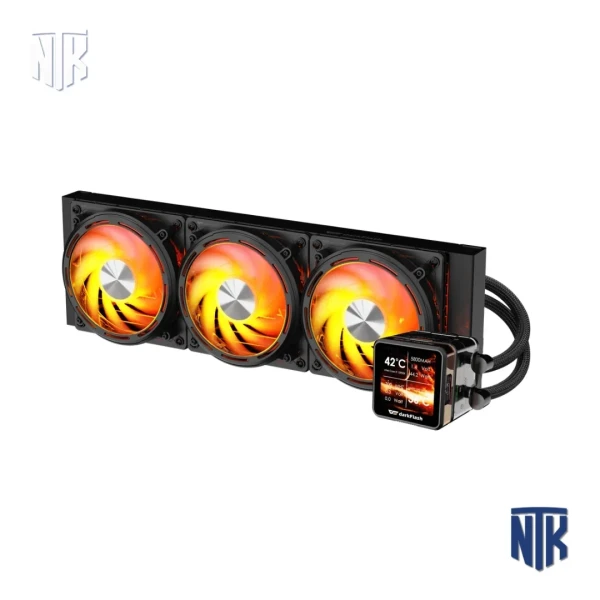 Tản Nhiệt Nước Dark Flash DE360 Black | AIO 360mm | Màn Hình IPS 480x480px | ARGB | LGA1700 AM5