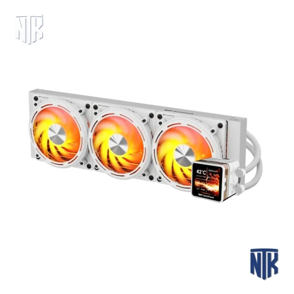 Tản Nhiệt Nước Dark Flash DE360 White | AIO 360mm | Màn Hình IPS 480x480px | ARGB | LGA1700 AM5