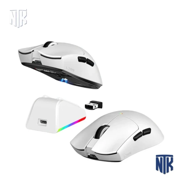 Chuột Gaming Magic LDON V3 Pro White | Dock Sạc | Tri-Mode | PAW3311 | 1000Hz