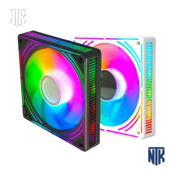 Quạt Tản Nhiệt PC Magic FC-03 | RGB Vô Cực | 120mm | 1200RPM | Molex 4Pin | Black/White