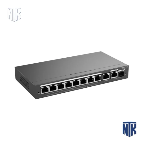 Switch Ruijie RG-ES210GS-P | 10 Cổng Gigabit | 8 PoE+ 120W | Cloud Managed