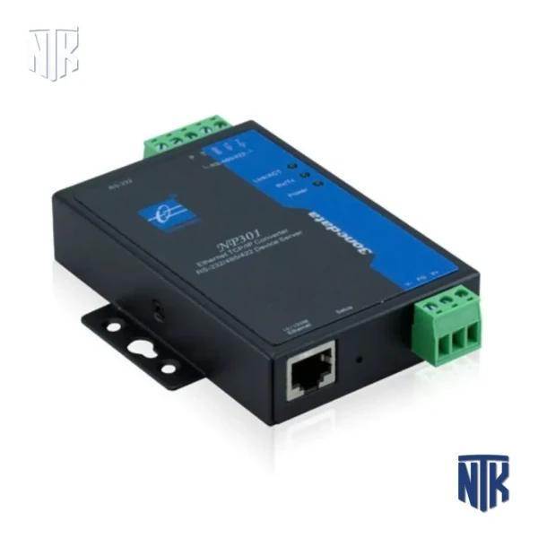 Bộ chuyển đổi RS232 RS485 RS422 sang Ethernet 3onedata NP301 | 1 cổng | 10/100Mbps | 9-48VDC