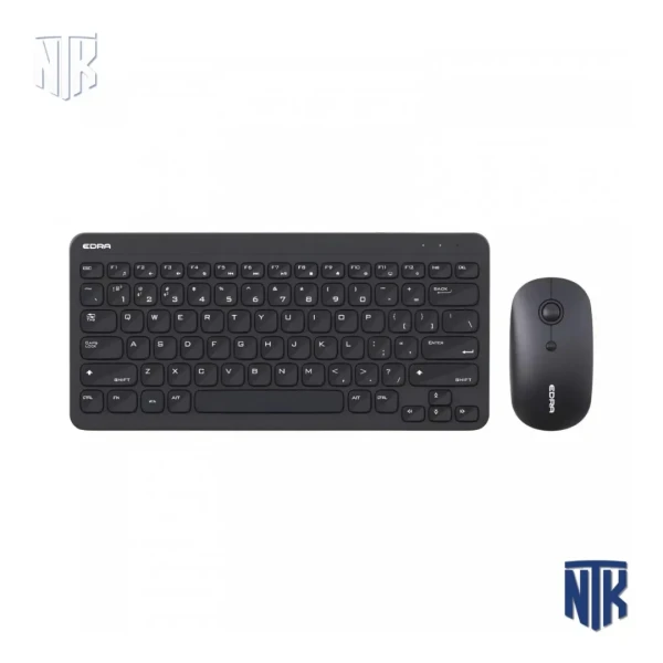 Combo bàn phím chuột không dây Bluetooth | EC801W | E-Dra | Pin sạc | Màu đen