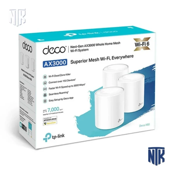 Router Mesh Wifi 6 TP-Link Deco X50 | AX3000 | 3-Pack | AI-Driven Mesh 