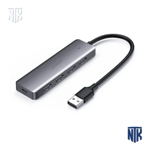 Hub Chia USB 3.0 Ugreen 50985 CM219 | 4 Cổng USB 3.0 | Hỗ Trợ Cấp Nguồn USB-C 5V | Tốc Độ 5Gbps | Chip GL3510