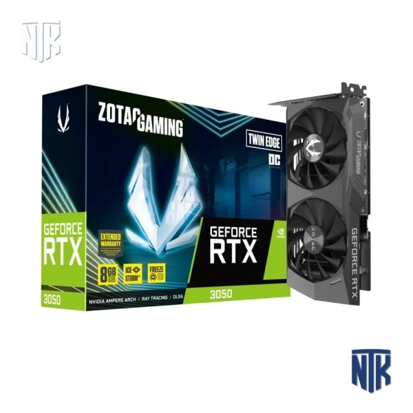 VGA ZOTAC GAMING GeForce RTX 3050 Twin Edge OC | ZT-A30500H-10M | 8GB GDDR6 | 128-bit | 14 Gbps