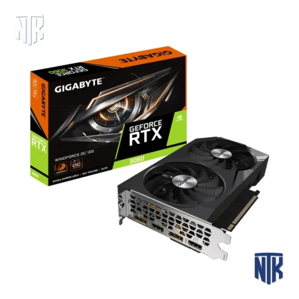 VGA Gigabyte GeForce RTX 3060 WINDFORCE 2X OC 12GB | GV-N3060WF2OC-12GD | 12GB GDDR6 192-bit