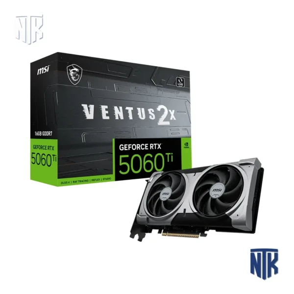 VGA MSI GeForce RTX 5060 Ti VENTUS 2X PLUS 16G | GDDR7 | 128-bit | 4608 CUDA Core | 2572MHz