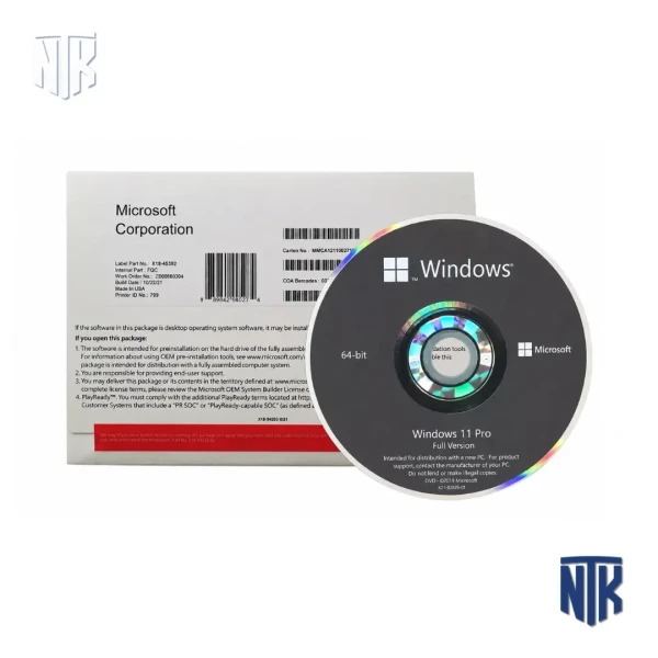 Phần Mềm Windows 11 Pro | 64Bit | Eng Intl | 1PK DSP OEI DVD | FQC-10528 | Vĩnh Viễn