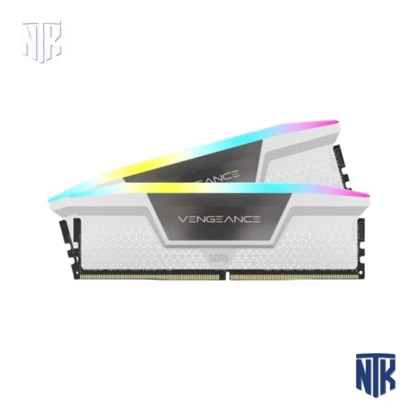 RAM Corsair Vengeance RGB 32GB DDR5 6000MHz | (2x16GB) | CL36 | Đèn RGB 10 zone | XMP 3.0 | Trắng