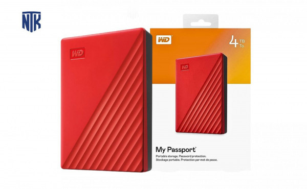 Ổ cứng GN WD my PassPort 4TB (Đỏ) 2.5inch 3.2 - WDBPKJ0040BRD-WESN