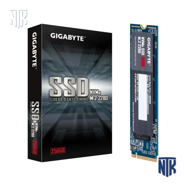 Ổ cứng SSD  256GB Gigabyte | M.2 2280 | NVMe PCIe Gen3x4 | Đọc 1700MB/s | Ghi 1100MB/s