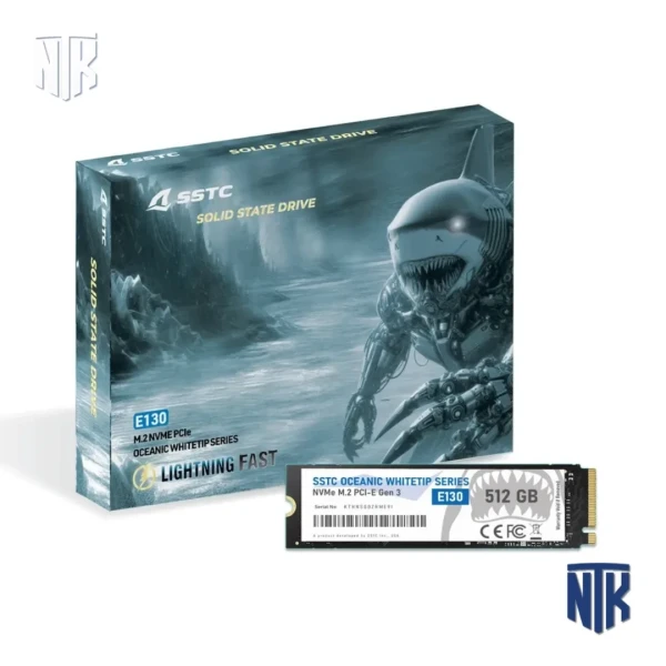 Ổ cứng SSD 512GB SSTC E130 | M.2 2280 | NVMe PCIe Gen3x4 | Đọc 2500MB/s | Ghi 2100MB/s