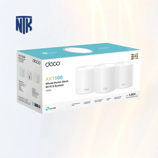 Mesh Wifi 6 TP-Link Deco X10 AX1500 3-Pack | 1500Mbps | 2.4GHz 300Mbps | 5GHz 1201Mbps 