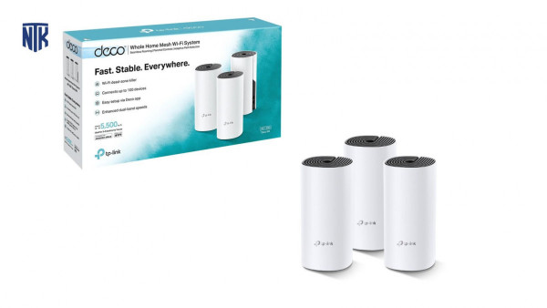 Bộ phát wifi TP-Link Deco M4 3-Pack (Chuẩn AC/ AC1200Mbps/ 2 Ăng-ten ngầm/ Wifi Mesh/ Dưới 100 User)