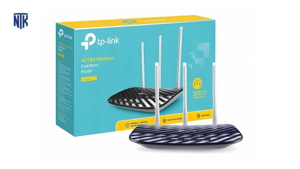 Bộ phát wifi TP-Link Archer C20 (Chuẩn AC/ AC750Mbps/ 3 Ăng-ten ngoài/ 25 User)