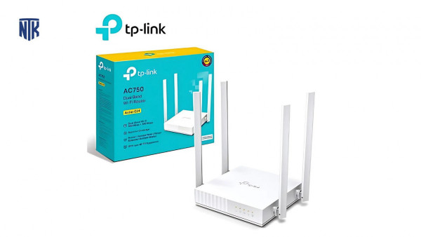 Bộ phát wifi TP-Link Archer C24 (Chuẩn AC/ AC750Mbps/ 4 Ăng-ten ngoài/ 25 User)