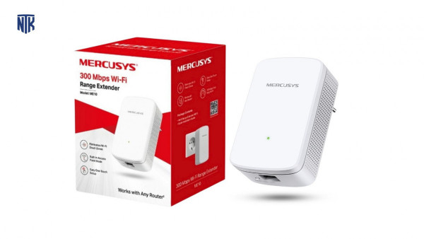 Bộ mở rộng sóng wifi Mercusys ME10 (Chuẩn N/ 300 Mbps/ 2 Ăng-ten ngầm/ Wifi Mesh/ 15 User)