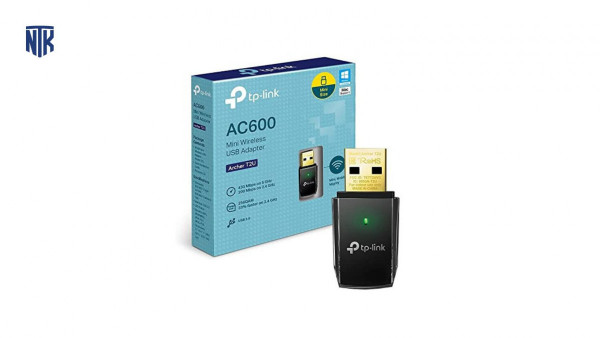 Cạc mạng không dây TP-Link USB Archer T2U (Chuẩn AC/ AC600Mbps/ Ăng-ten ngầm)