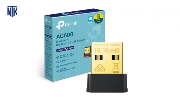 Cạc mạng không dây TP-Link USB Archer T2UB Nano (Chuẩn AC/ AC600Mbps/ Ăng-ten ngầm/ Bluetooth)