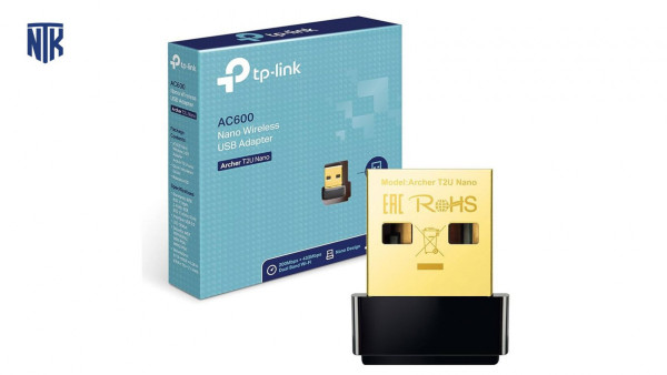 Cạc mạng không dây TP-Link USB Archer T2U Nano (Chuẩn AC/ AC600Mbps/ Ăng-ten ngầm)