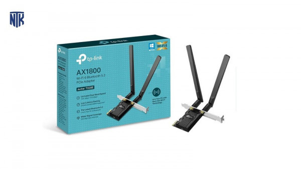 Cạc mạng không dây TP-Link PCI-E Archer TX20E (Chuẩn AX/ AX1800Mbps/ 2 Ăng-ten ngoài/ Bluetooth)