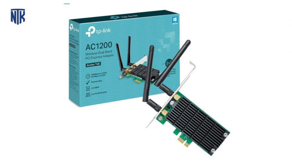 Cạc mạng không dây TP-Link PCI-E Archer T4E (Chuẩn AC/ AC1200Mbps/ 2 Ăng-ten ngoài)