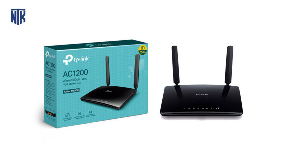 Bộ phát wifi 4G TP-Link Archer MR400 (AC1200Mbps/ Chuẩn AC/ 2 Ăng-ten ngoài/ Sim 4G/ 35 User)