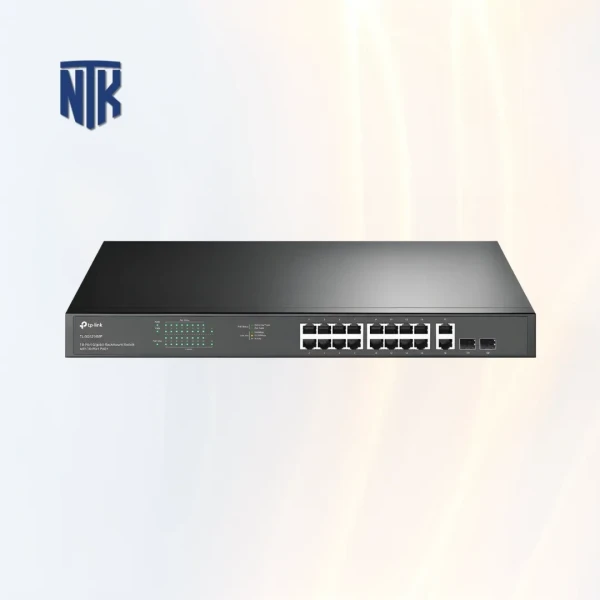 Switch 16 Port PoE+ TP-Link TL-SG1218MP | 2 Port RJ45 + 2 Port  SFP | 30W/250W | Vỏ thép