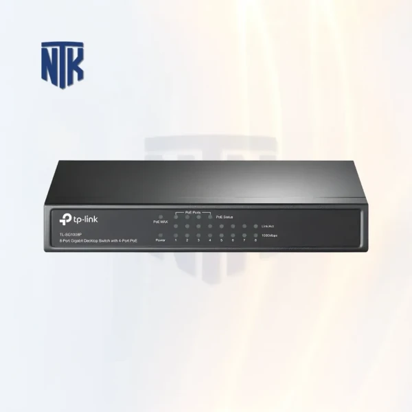 Switch 8 Port TP-Link TL-SG1008P | 4x Gigabit + 4x PoE | 16Gbps | 15.4W/55W