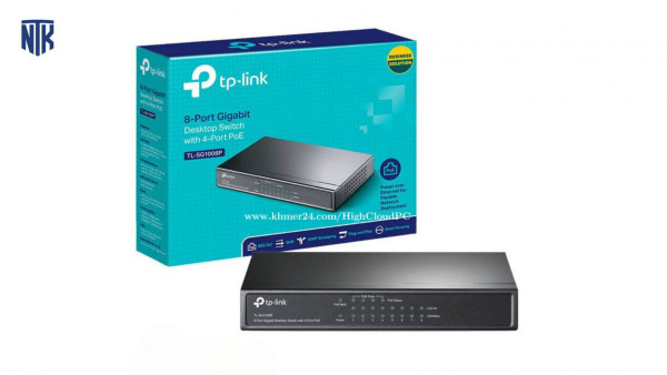 Switch TP-Link TL-SG1008P (Gigabit (1000Mbps)/ 8 Cổng/ 4 cổng PoE/ Vỏ Thép)