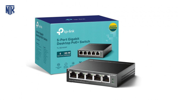 Switch TP-Link TL-SG1005P (Gigabit (1000Mbps)/ 5 Cổng/ 4 cổng PoE/ Vỏ Thép)