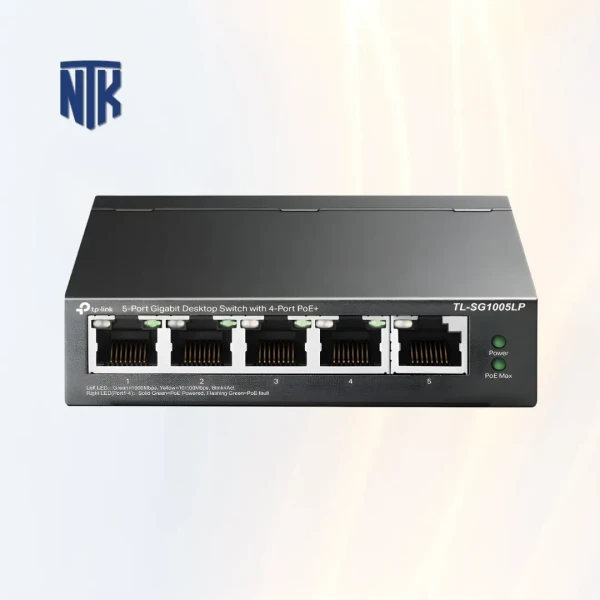 Switch PoE+ 4 Port TP-Link TL-SG1005LP | Vỏ Thép | 5 Port Gigabit | 30W/40W