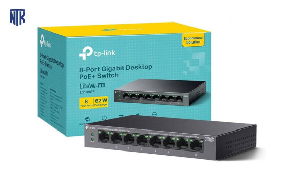 LS108GP Switch POE TP-LINK để bàn với 8 cổng Gigabit PoE+