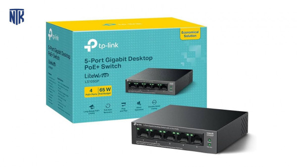 Switch Để Bàn Gigabit 5 Cổng với 4 Cổng PoE+ TP-Link LS105GP