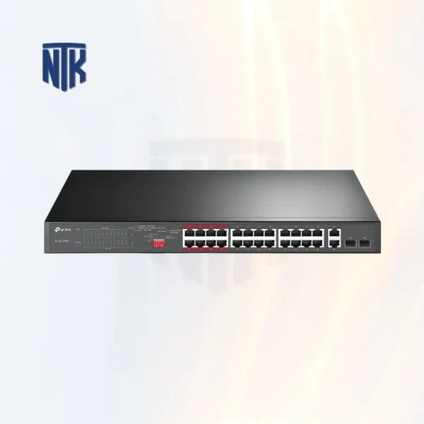 Switch PoE 24 Port TP-Link TL-SL1226P | 2x RJ45 Gigabit + 2x  Gigabit SFP | 30W/250W | 250m