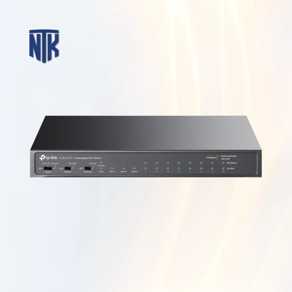 Switch PoE+ 8 Port TP-Link TL-SL1311P | 2x Gigabit RJ45 + 1x Gigabit SFP | 30W/65W | 250m | 7.6Gbps