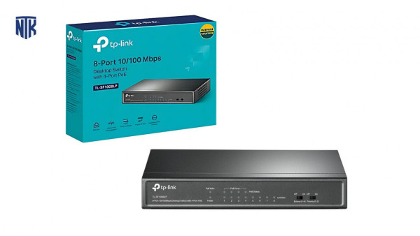 Switch Để Bàn 8 Cổng 10/100Mbps với 4-Cổng PoE TL-SF1008LP