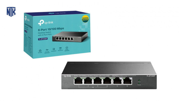 Switch TP-Link 6 Cổng 10/100Mbps Với 4 Cổng PoE+ TL-SF1006P