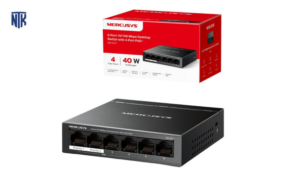 Switch PoE+ Mercusys MS106LP (6 port/ 10/100Mbps)