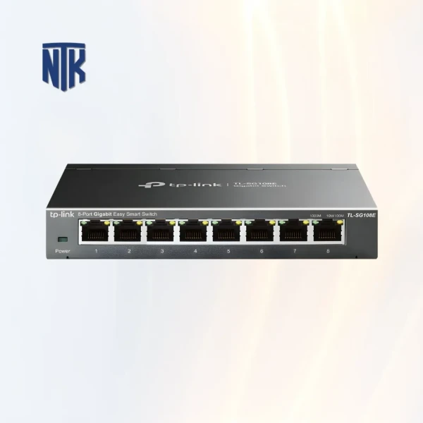 Switch 8 Port TP-Link TL-SG108E | Vỏ thép · 16 Gbps · 32 VLAN · Layer 2 · QoS · 2.7W · Fanless
