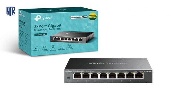 Switch TP-Link TL-SG108E (Gigabit (1000Mbps)/ 8 Cổng/ Smart Switch/ Vỏ Thép)