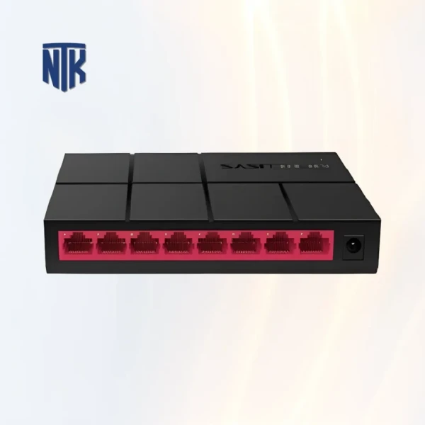 Switch 8 Port Mercusys MS108G | Store-and-Forward · Half Duplex: 10/100/1000Mbps · Full Duplex: 20/200/2000Mbps | Cache 64KB · Jumbo Frame 9KB · LED từng cổng (1-8) và LED nguồn