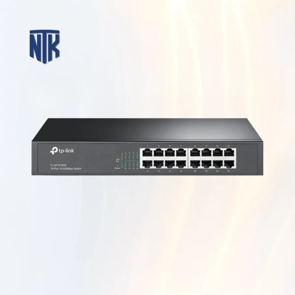 Switch 16 Port TP-Link TL-SF1016DS | 3.2Gbps · Store-and-Forward | Vỏ Thép · Rack 19 inch | Fanless · Green Ethernet
