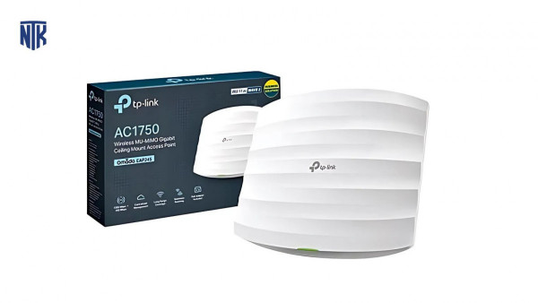 Bộ phát wifi TP-Link EAP245 (Chuẩn AC/ AC1750Mbps/ Ăng-ten ngầm/ Wifi Mesh/ 45User/ Gắn trần/tường)