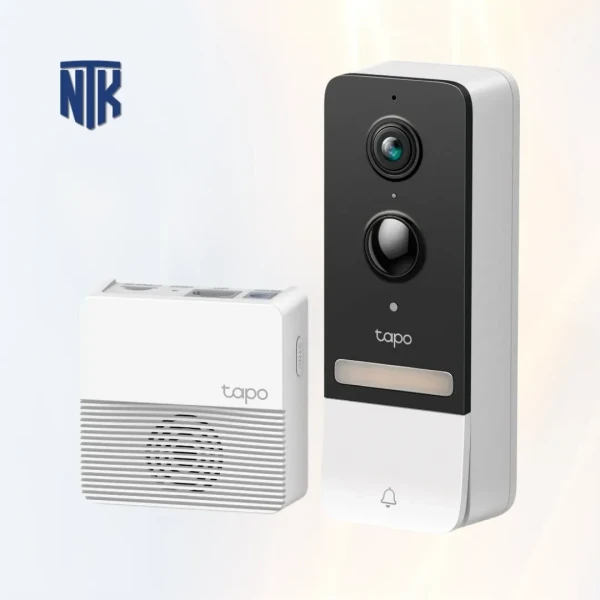 Chuông cửa Camera TP-Link Tapo D230S1 | 2K 5MP · 15fps · H.264 · Zoom 16× | Hồng ngoại 7.6m · Spotlight · Đàm thoại 2 chiều · AI phát hiện | WiFi 4 · Pin Li-ion tháo rời 6700mAh · IP64 · Assistant