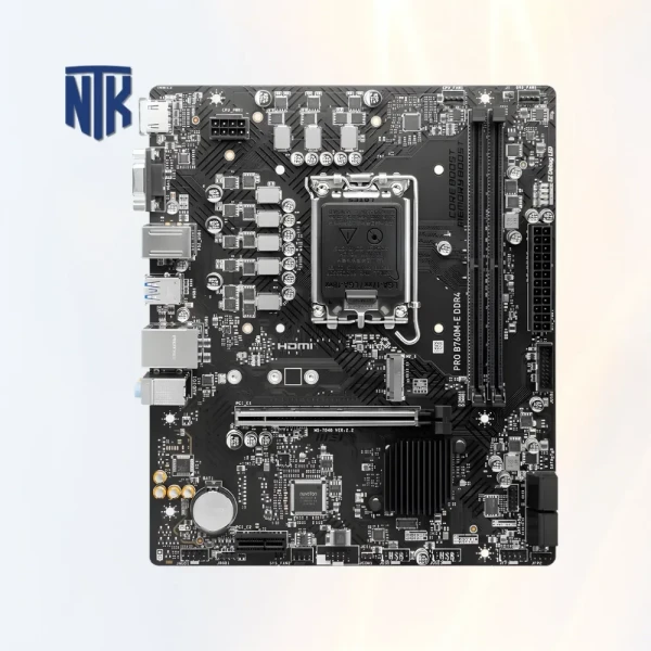 Mainboard MSI PRO B760M-E DDR4 | LGA1700 · 2× DDR4 · M.2 PCIe 4.0 | HDMI 1.4 · VGA · USB 3.2 Gen1 5Gbps | mATX
